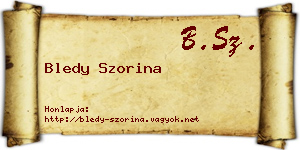 Bledy Szorina névjegykártya
